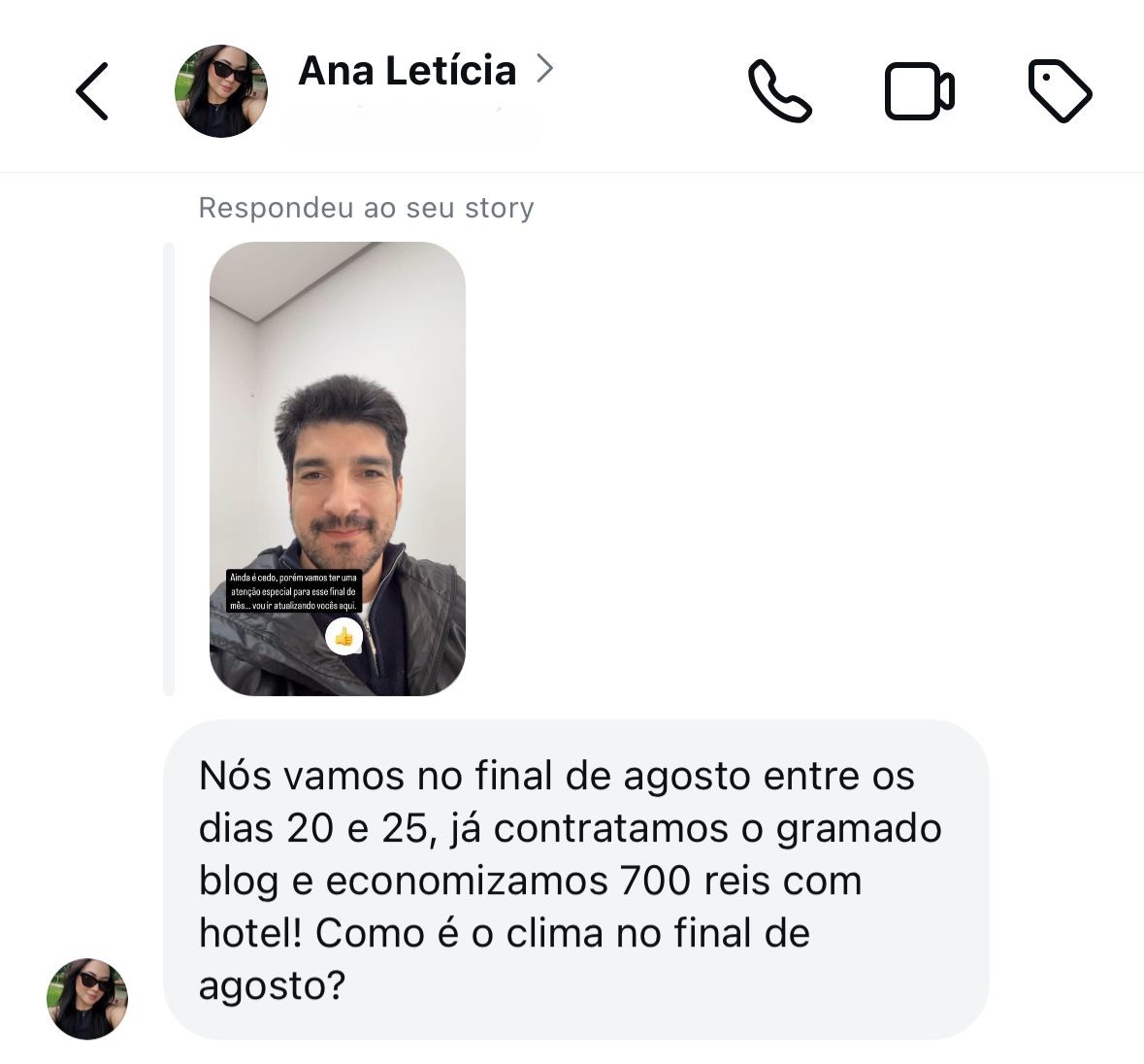 Depoimento sobre economia em reservas